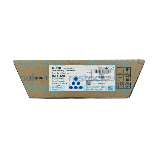 Ricoh 842657 IM C320 Print Cartridge Cyan