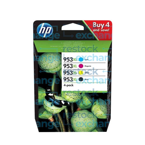 HP 3HZ52AE 953XL Multipack - Full Set of 4 H/C Ink Cartridges