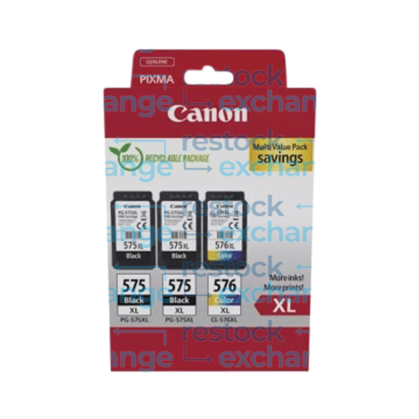 Canon PG-575XL / CL-576XL H/C Multipack - 3 Ink Cartridges - 5437C004