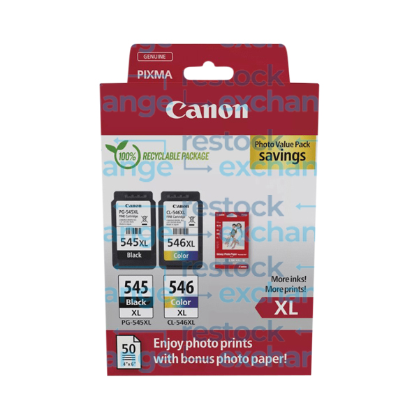 Canon PG-545XL / CL-546XL H/C Multipack - 2 Ink Cartridges - 8286B006