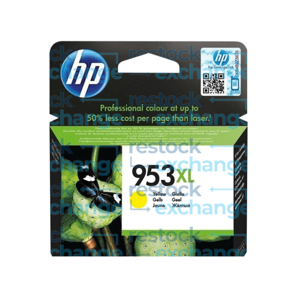 HP F6U18AE 953XL Yellow H/C Ink Cartridge