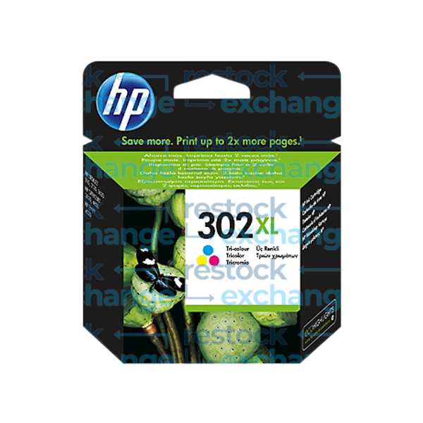 HP F6U67AE 302XL Tri-Colour H/C Ink Cartridge