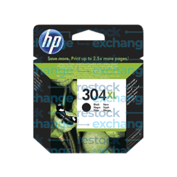 HP N9K08AE 304XL Black H/C Ink Cartridge