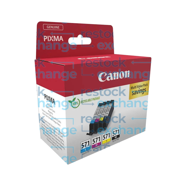 Canon CLI-571 Multipack - Full Set of 4 Ink Tanks - 0386C008