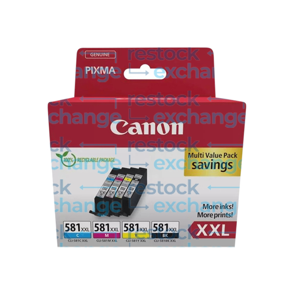 Canon CLI-581XXL Multipack - Full Set of 4 Ink Tanks - 1998C007
