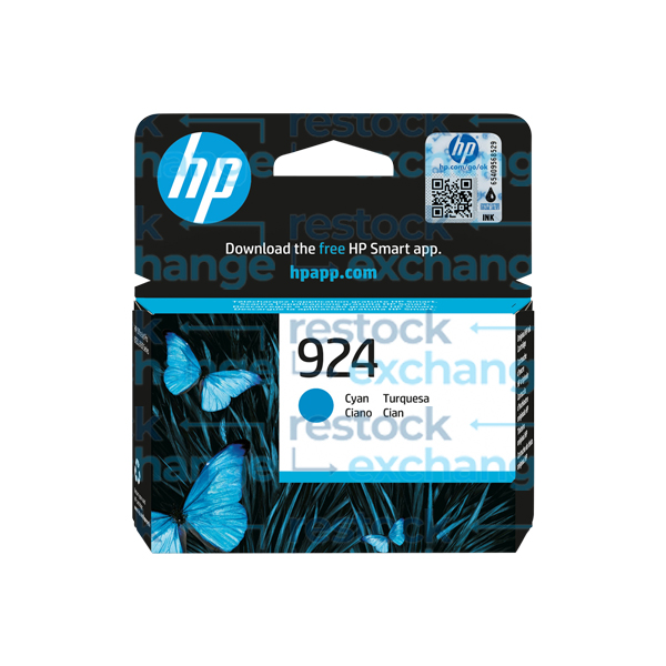 HP 4K0U3NE 924 Cyan Ink Cartridge