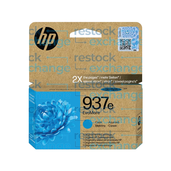 HP 4S6W6NE 937e Cyan Ink Cartridge