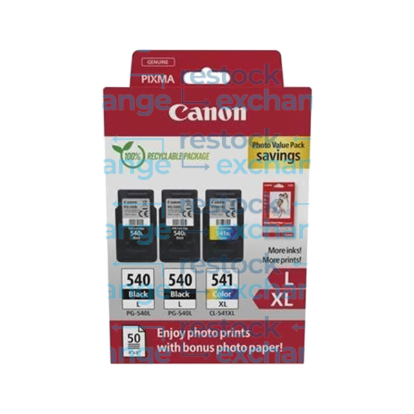 Canon PG-540Lx2/CL-541XL Ink Cartridge and Photo Paper Value Pack - 5224B015
