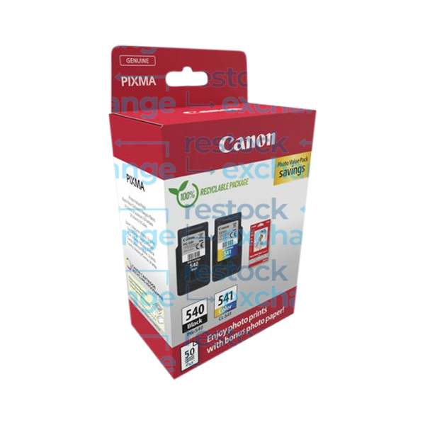 Canon PG-540/CL-541 Ink Cartridge and Photo Paper Value Pack - 5225B013