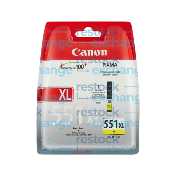 Canon CLI-551XL Yellow H/C Ink Cartridge - 6446B004