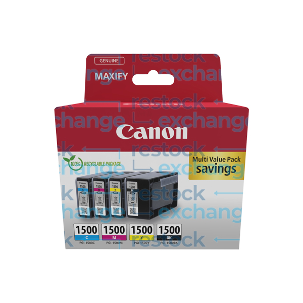 Canon PGI-1500 Multipack - Full Set of 4 Ink Cartridges - 9218B006