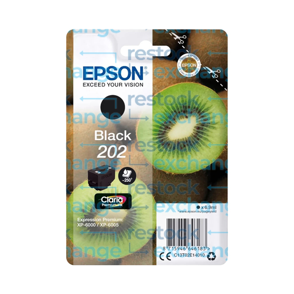 Epson 202 C13T02E14010 Black Ink Cartridge