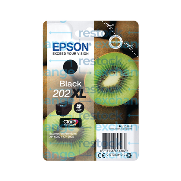 Epson 202XL C13T02G14010 Black H/C Ink Cartridge