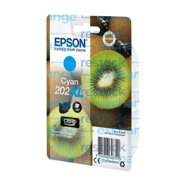 Epson 202XL C13T02H24010 Cyan H/C Ink Cartridge