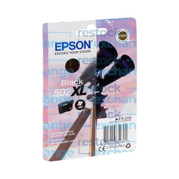 Epson 502XL C13T02W14010 Black H/C Ink Cartridge