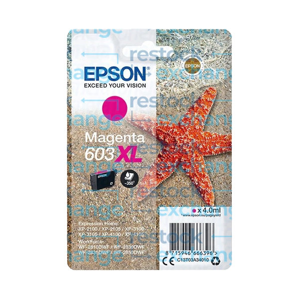 Epson 603XL C13T03A34010 Magenta H/C Ink Cartridge