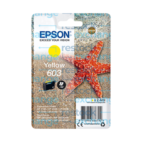 Epson 603 C13T03U44010 Yellow Ink Cartridge