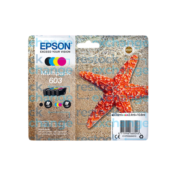 Epson 603 C13T03U64510 CMYK Ink Cartridge Multipack