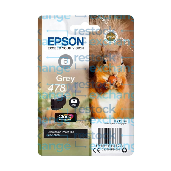 Epson 378XL C13T04F64010 Grey H/C Ink Cartridge