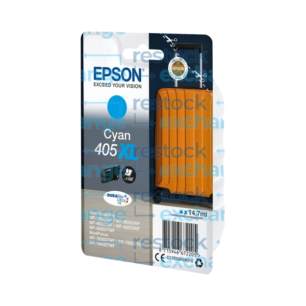 Epson 405XL C13T05H24010 Cyan H/C Ink Cartridge