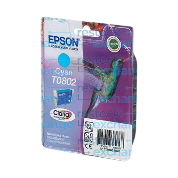 Epson T0802 C13T08024011 Cyan Ink Cartridge