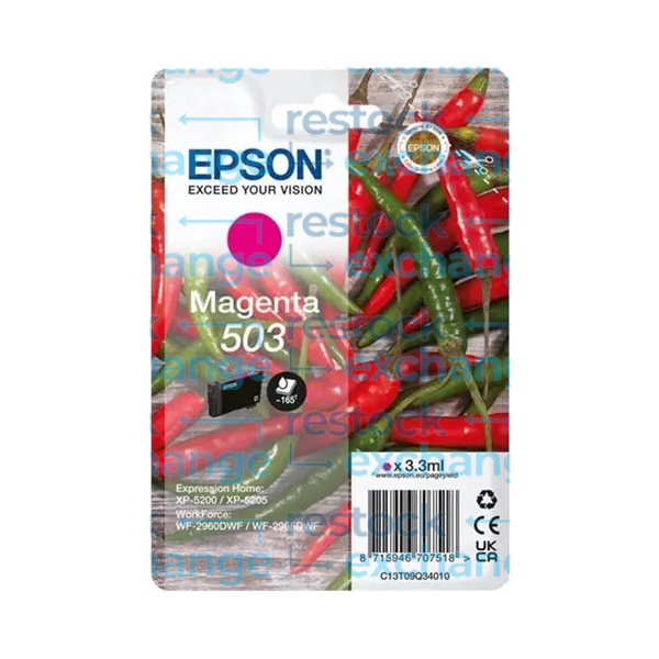 Epson 503 C13T09Q34010 Magenta Ink Cartridge