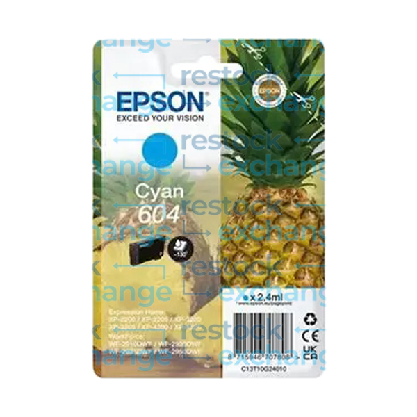 Epson 604 C13T10G24010 Cyan Ink Cartridge