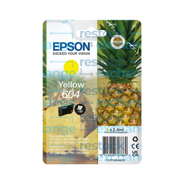 Epson 604 C13T10G44010 Yellow Ink Cartridge