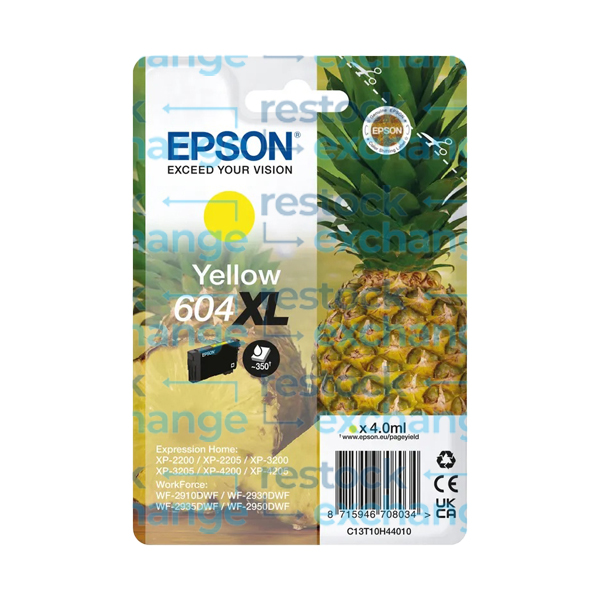 Epson 604XL C13T10H44010 Yellow H/C Ink Cartridge