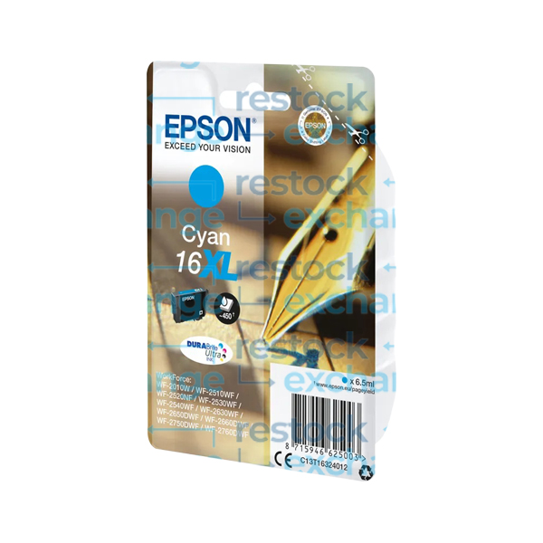 Epson 16XL C13T16324012 Cyan H/C Ink Cartridge