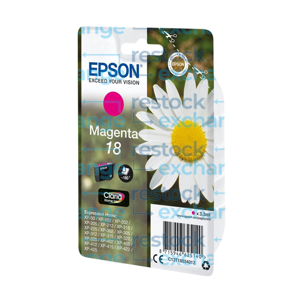 Epson 18 C13T18034012 Magenta Ink Cartridge