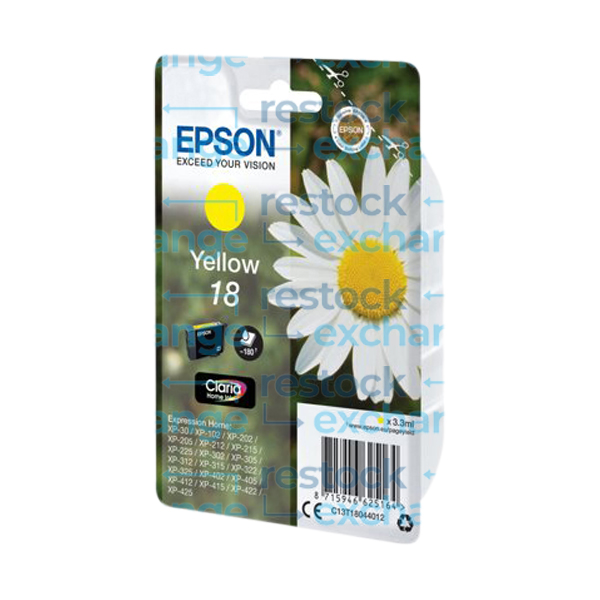 Epson 18 C13T18044012 Yellow Ink Cartridge