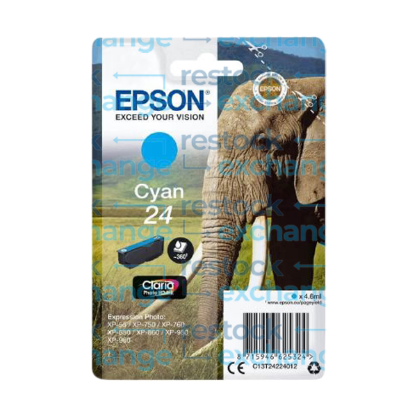 Epson 24 C13T24224012 Cyan Ink Cartridge