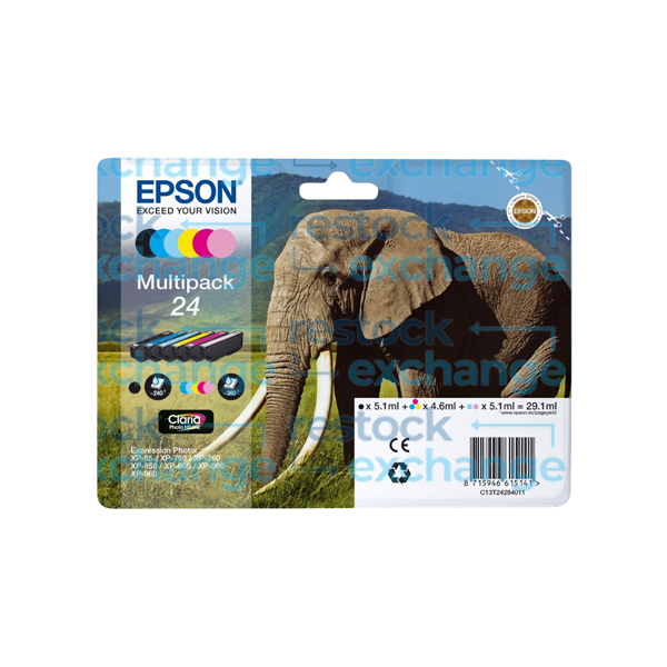 Epson 24 C13T24284011 Six-Colour Ink Cartridge Multipack