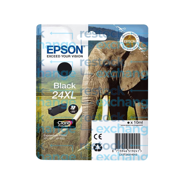 Epson 24XL C13T24314012 Black H/C Ink Cartridge