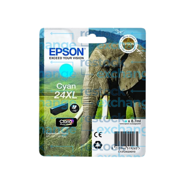 Epson 24XL C13T24324012 Cyan H/C Ink Cartridge