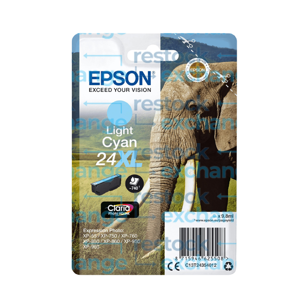 Epson 24XL C13T24354012 Light Cyan H/C Ink Cartridge