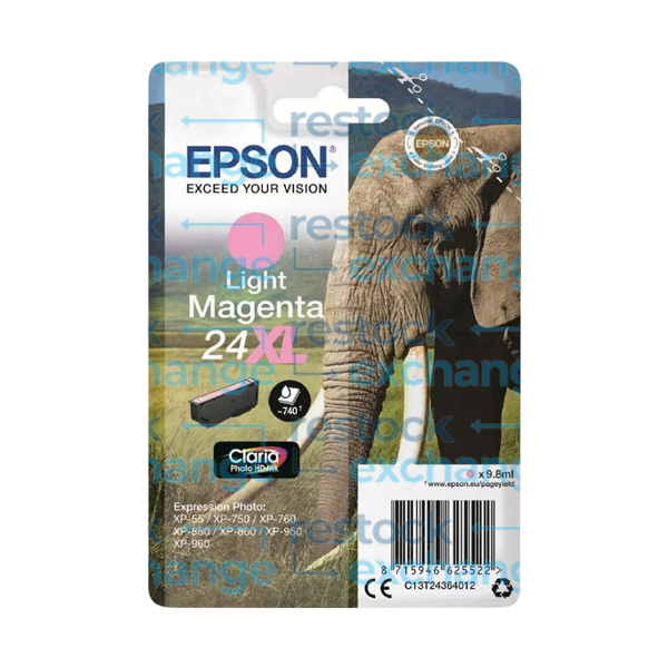 Epson 24XL C13T24364012 Light Magenta H/C Ink Cartridge