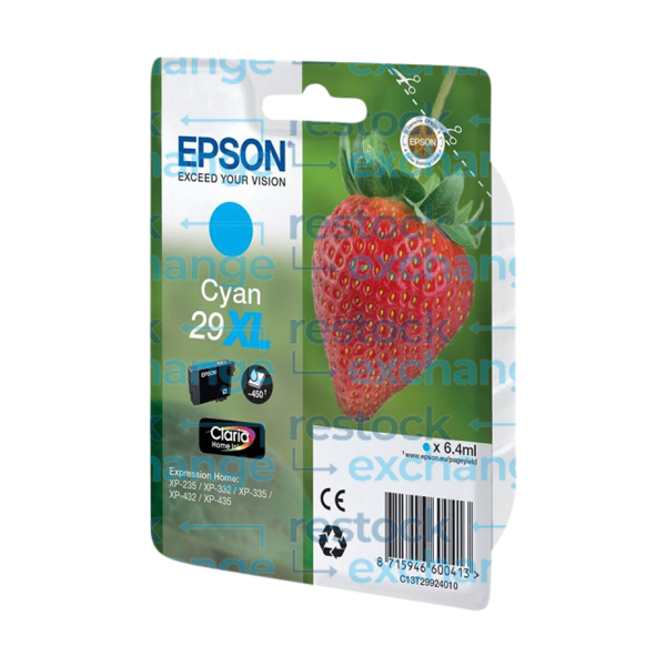 Epson 29XL C13T29924012 Cyan H/C Ink Cartridge