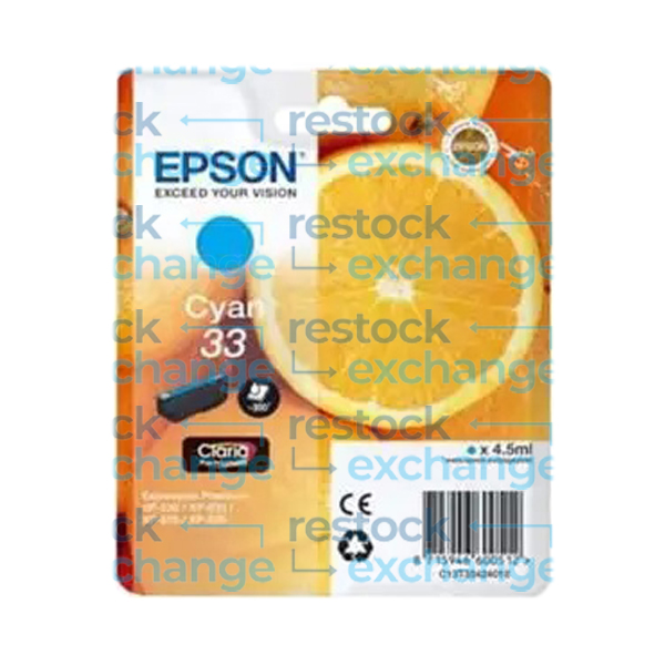 Epson 33 C13T33424012 Cyan Ink Cartridge