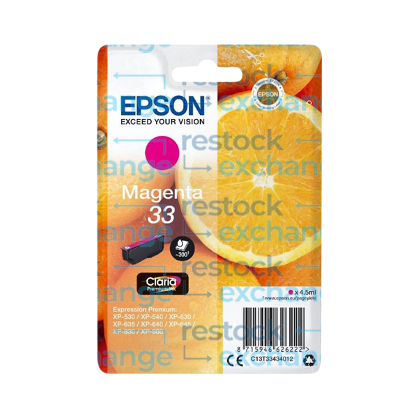 Epson 33 C13T33434012 Magenta Ink Cartridge
