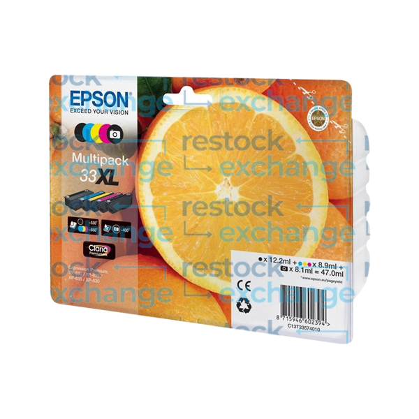 Epson 33XL C13T33574011 Five-Colour H/C Ink Cartridge Multipack
