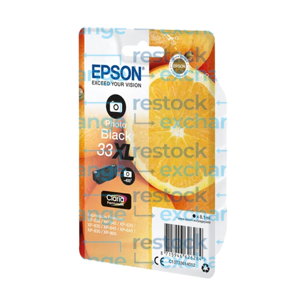 Epson 33XL C13T33614012 Photo Black H/C Ink Cartridge