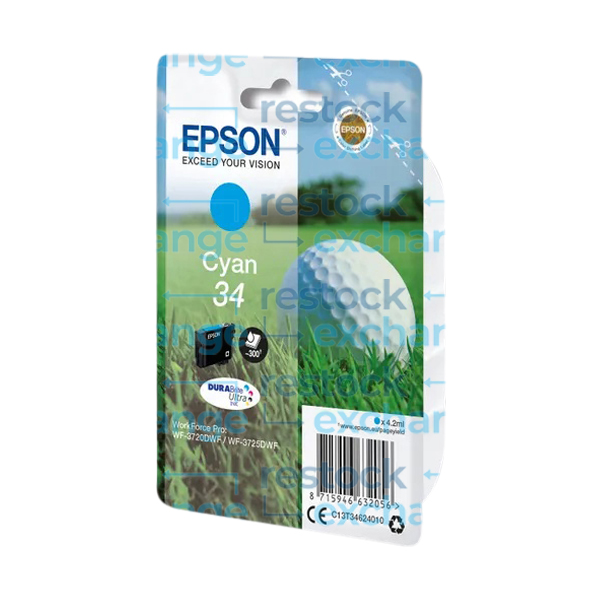 Epson 34 C13T34624010 Cyan Ink Cartridge