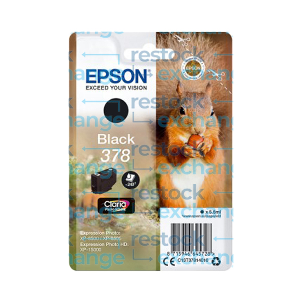 Epson 378 C13T37814010 Black Ink Cartridge