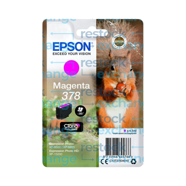 Epson 378 C13T37834010 Magenta Ink Cartridge