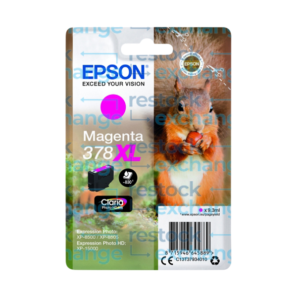 Epson 378XL C13T37934010 Magenta H/C Ink Cartridge