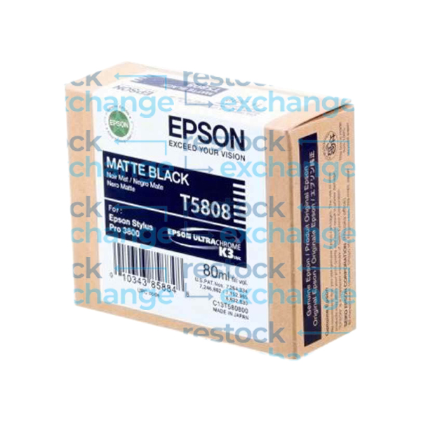 Epson T580 C13T580800 Matte Black Ink Cartridge