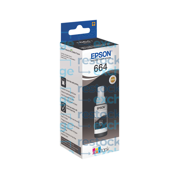 Epson 664 C13T664140 Black Ink Bottle
