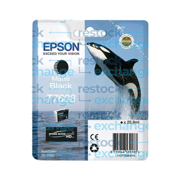 Epson T7608 C13T76084010 Matte Black Ink Cartridge